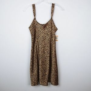 MORGAN TAYLOR INTIMATES S SATIN LEOPARD PRINT GOWN